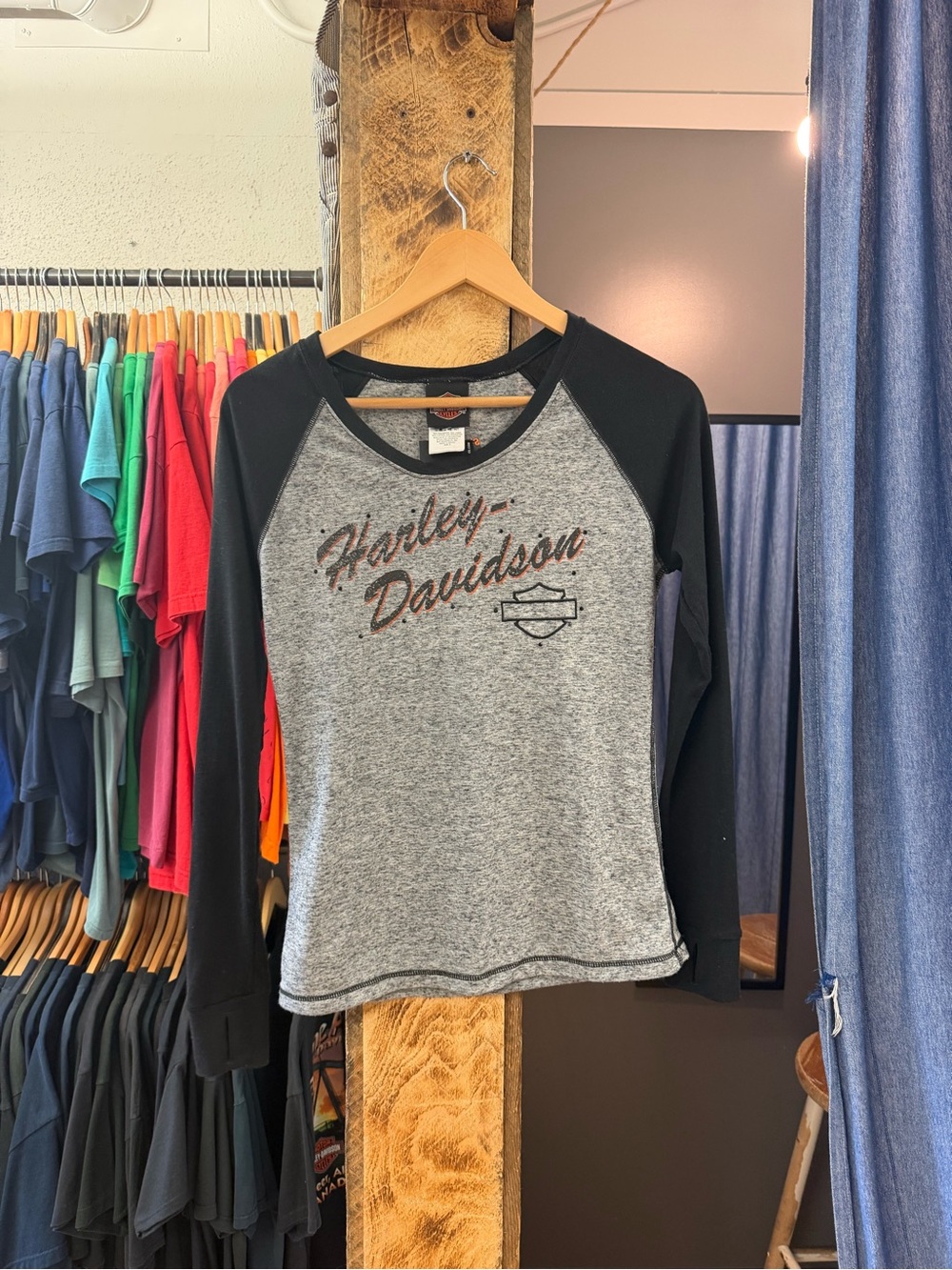 Vintage Harley-Davidson Women's Raglan Long Sleeve